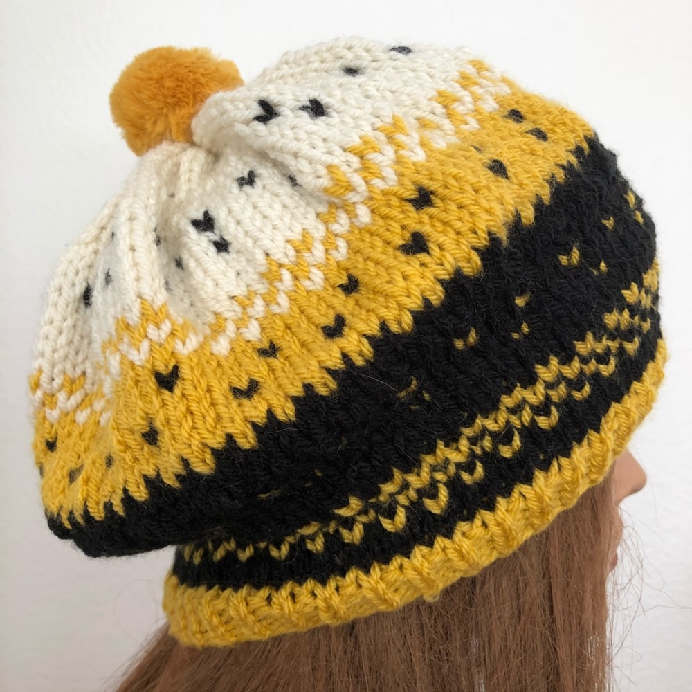 Hand Knits 2 Love Hat Slouch Beanie Cap Trendy
